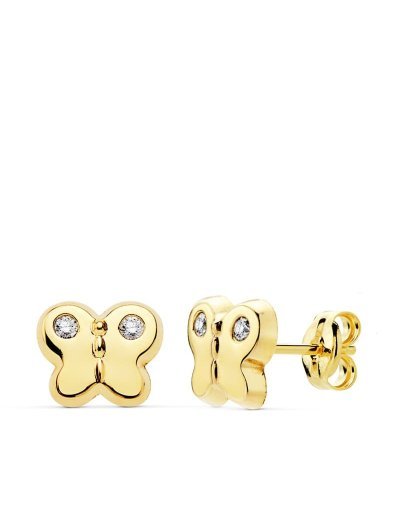 18K PENDIENTES MARIPOSA...