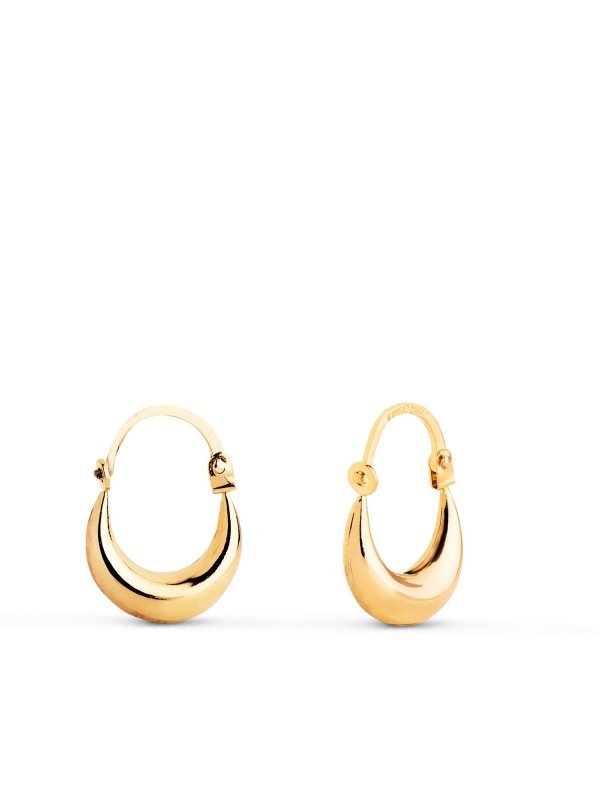 18K PENDIENTES ORO AMARILLO HUECOS...