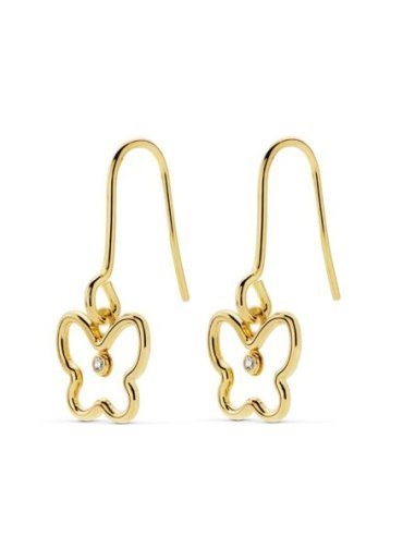 18K PENDIENTES MARIPOSA CIRCONITAS...