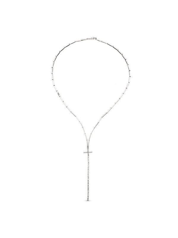18K GARGANTILLA ORO BLANCO CRUZ CON...