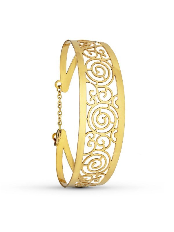 18K PULSERA RIGIDA ORO AMARILLO...