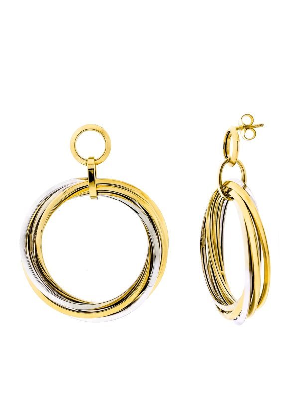 18K AROS BICOLOR DOS CUERPOS...