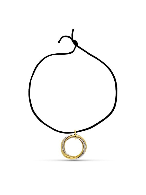 18K COLGANTE ORO BICOLOR AROS...