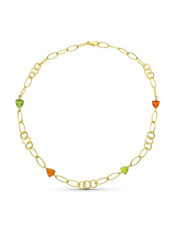 18K GARGANTILLA ORO AMARILLO PIEDRAS...