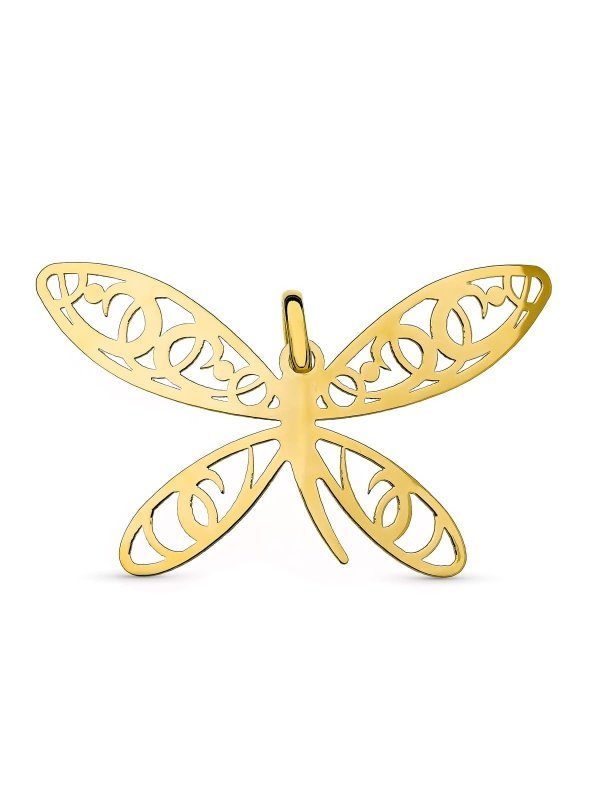 18K COLGANTE ORO AMARILLO LIBELULA...