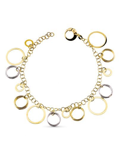 18K PULSERA BICOLOR ARITOS