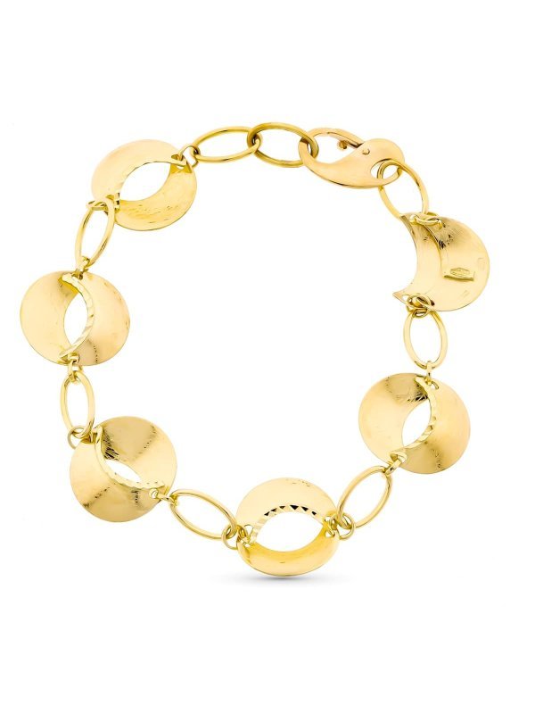 18K PULSERA BICOLOR ESLABONES