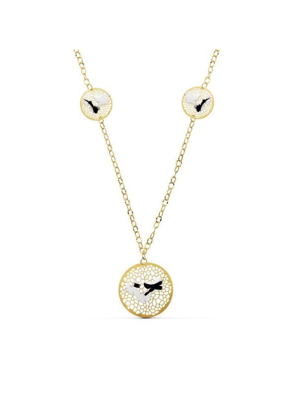 18K GARGANTILLA ORO BICOLOR COLGANTE...