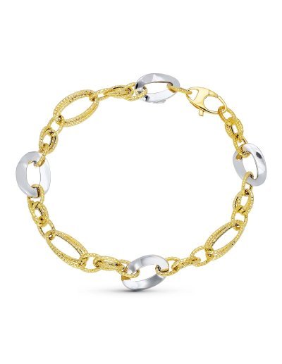 18k PULSERA ORO BICOLOR...