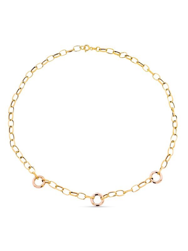 18K GARGANTILLA ORO BICOLOR ESLABONES...