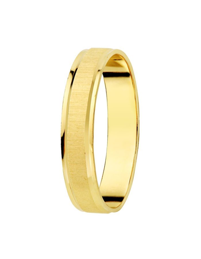 18K ALIANZA ORO AMARILLO MATE Y...