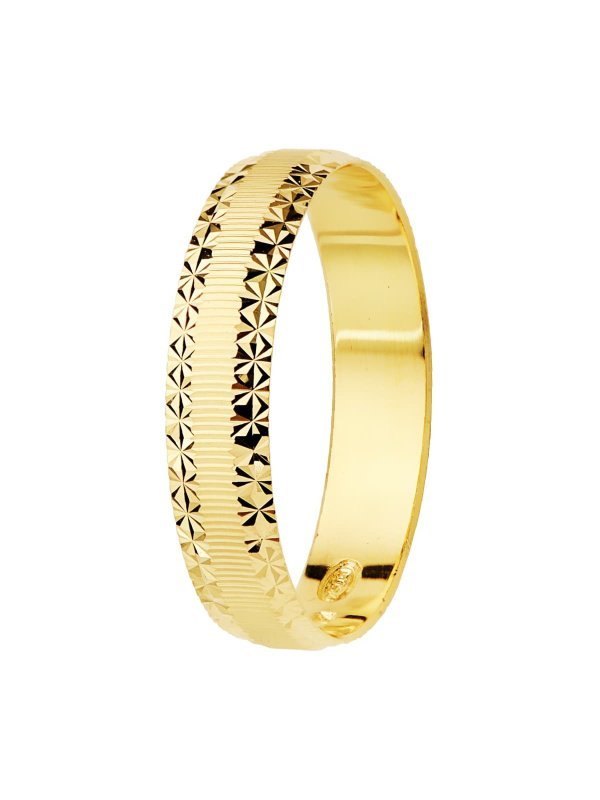 18K ALIANZA ORO AMARILLO MATE Y...