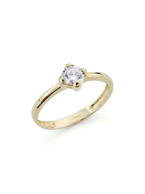 18K SOLITARIO ORO AMARILLO CIRCONITA...