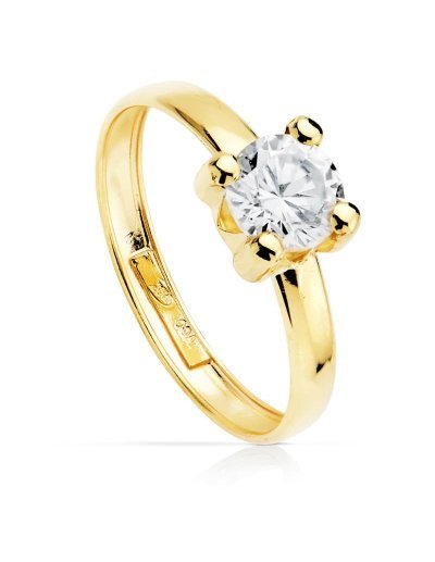 18K SOLITARIO ORO AMARILLO...