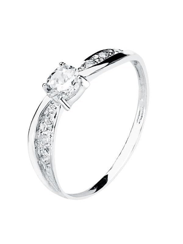 18K SOLITARIO ORO BLANCO CIRCONITA 4 MM