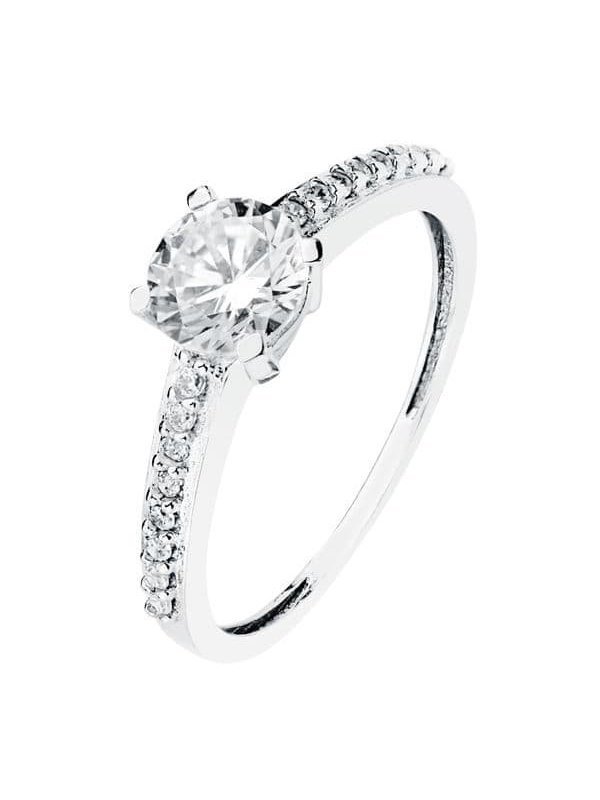 18K SOLITARIO ORO BLANCO CIRCONITAS 6 MM