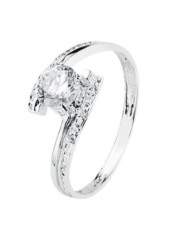 18K SOLITARIO ORO BLANCO CIRCONITAS 5 MM