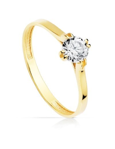 18K SOLITARIO ORO AMARILLO...