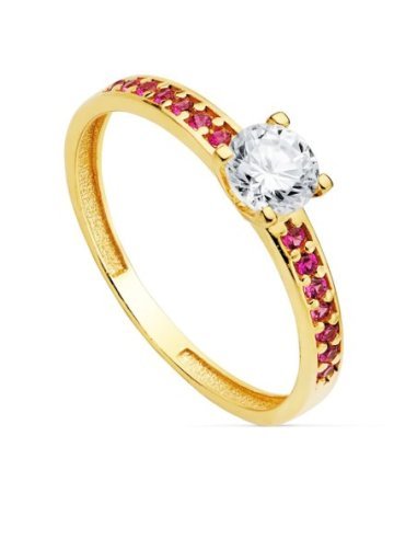 18K SOLITARIO ORO AMARILLO GARRAS...