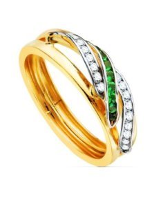 18K SORTIJA ORO BICOLOR...