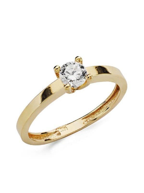 18K SOLITARIO ORO AMARILLO CIRCONITA...