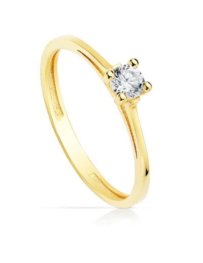 18K SOLITARIO ORO AMARILLO...