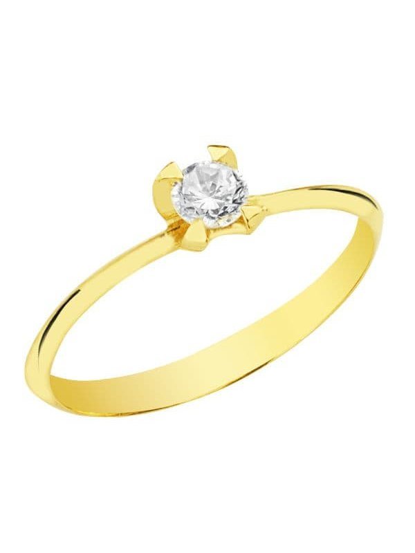 18K SOLITARIO ORO AMARILLO CIRCONITA...
