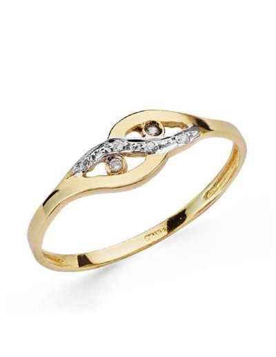 18K SORTIJA BICOLOR CIRCONITAS