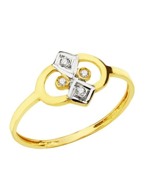 18K SORTIJA BICOLOR CIRCONITAS 9 MM