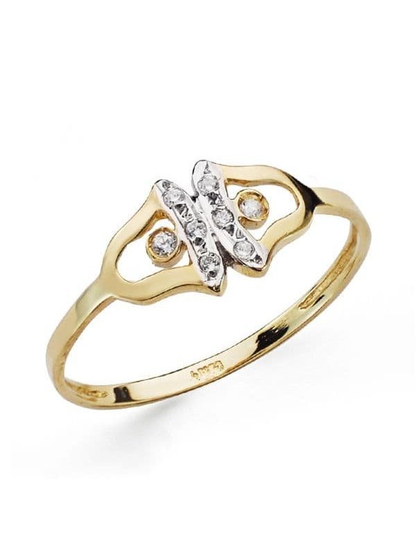 18K SORTIJA BICOLOR CIRCONITAS