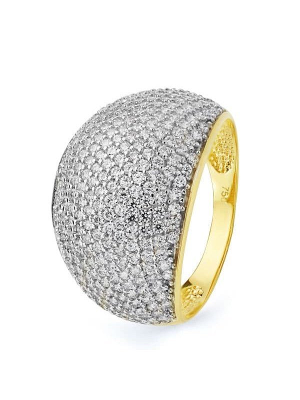 18K SORTIJA ORO BICOLOR CIRCONITAS