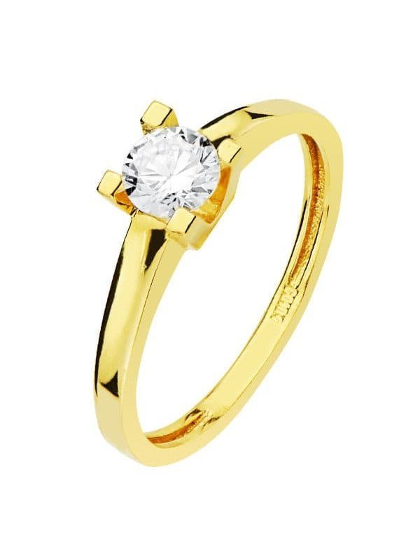 18K SOLITARIO ORO AMARILLO CIRCONITA...