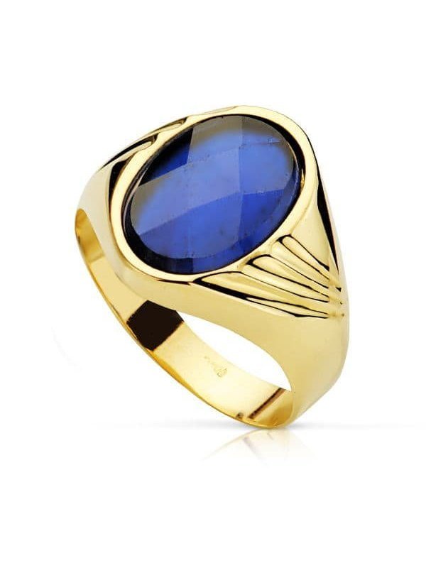 18K SELLO ORO AMARILLO CABALLERO...
