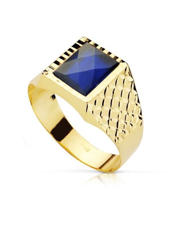 18K SELLO ORO AMARILLO CABALLERO...