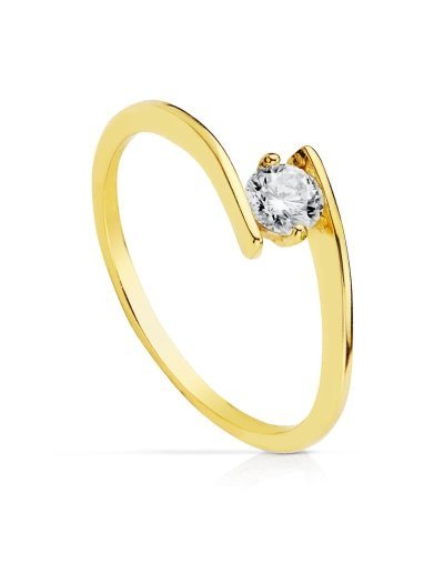 18K SOLITARIO ORO AMARILLO...