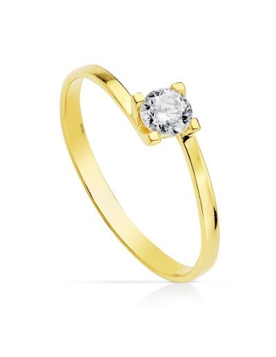 18K SOLITARIO ORO AMARILLO...