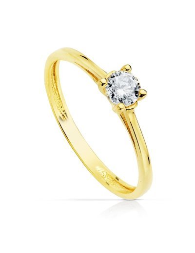 18K SOLITARIO ORO AMARILLO...