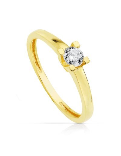 18K SOLITARIO ORO AMARILLO...