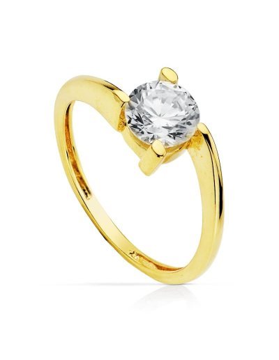18K SOLITARIO ORO AMARILLO...