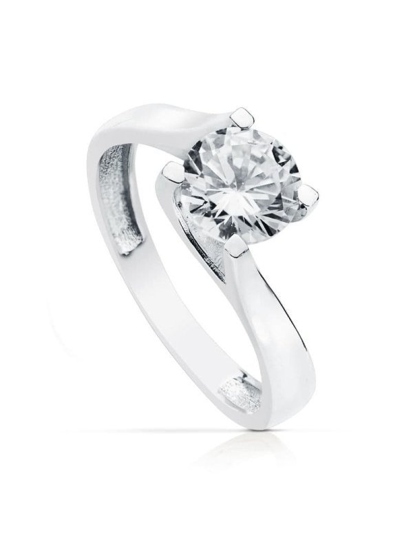 18K SOLITARIO ORO BLANCO 7 MM