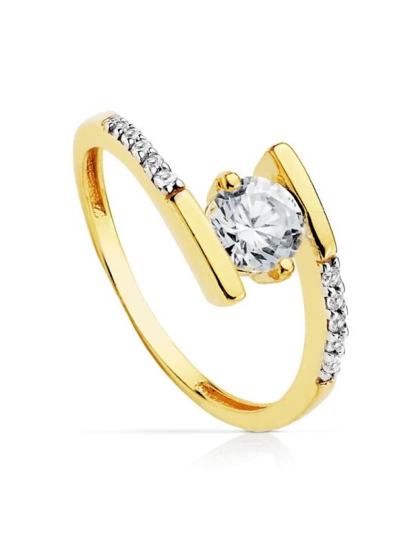 18K SOLITARIO SEÃ‘ORA ORO AMARILLO...