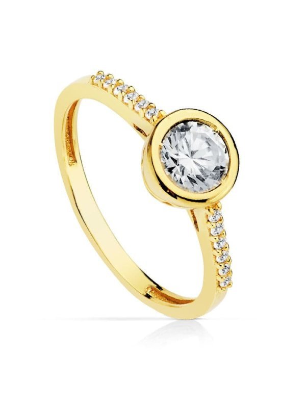 18K SOLITARIO SEÃ‘ORA ORO AMARILLO...