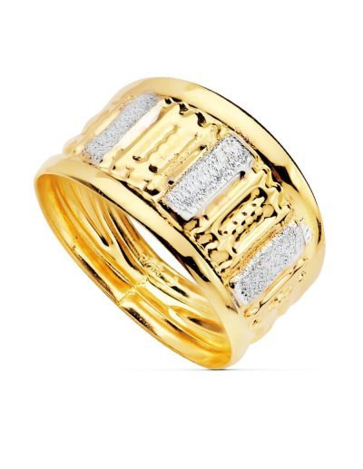 18K SORTIJA ORO BICOLOR...