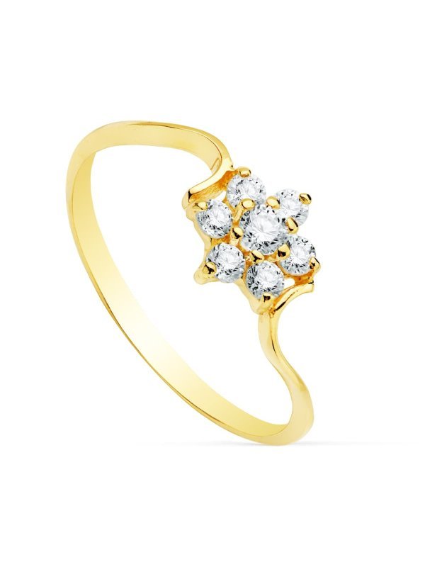 18K SORTIJA CIRCONITAS CUAJO 7 MM