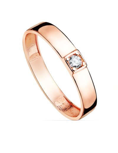 18K SORTIJA ORO ROSA BRILLO...