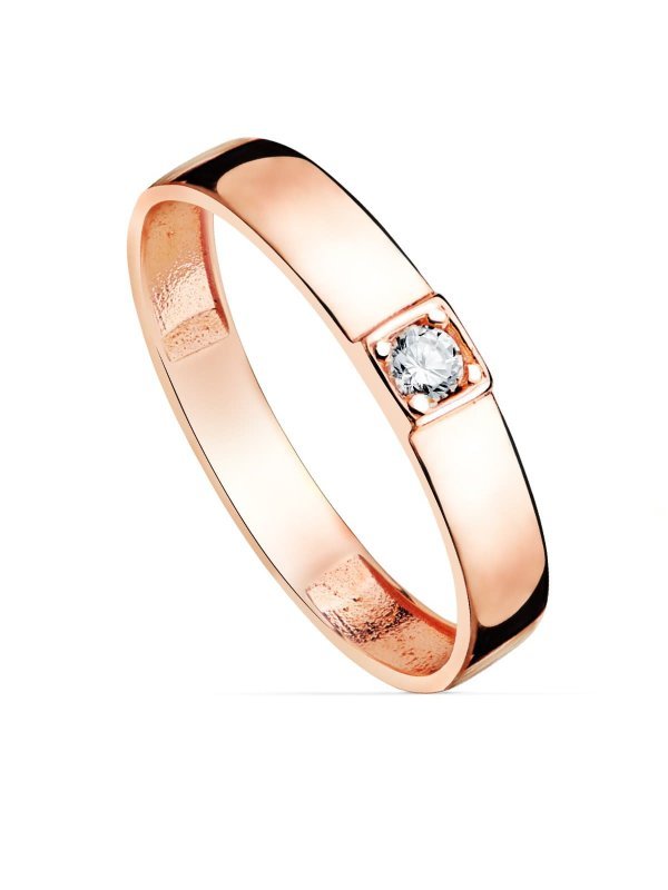 18K SORTIJA ORO ROSA BRILLO 1...