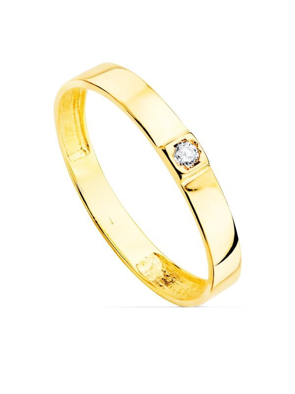 18K SORTIJA ORO AMARILLO BRILLO 1...