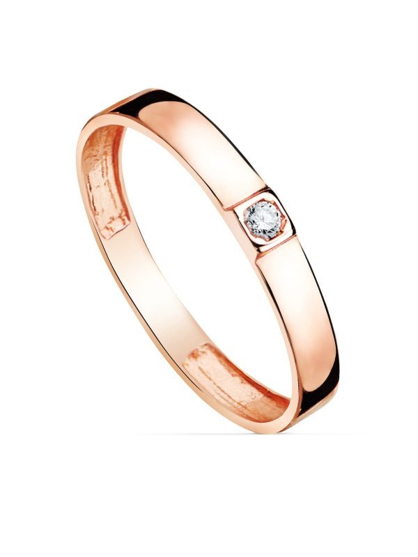 18K SORTIJA ORO ROSA BRILLO 1...