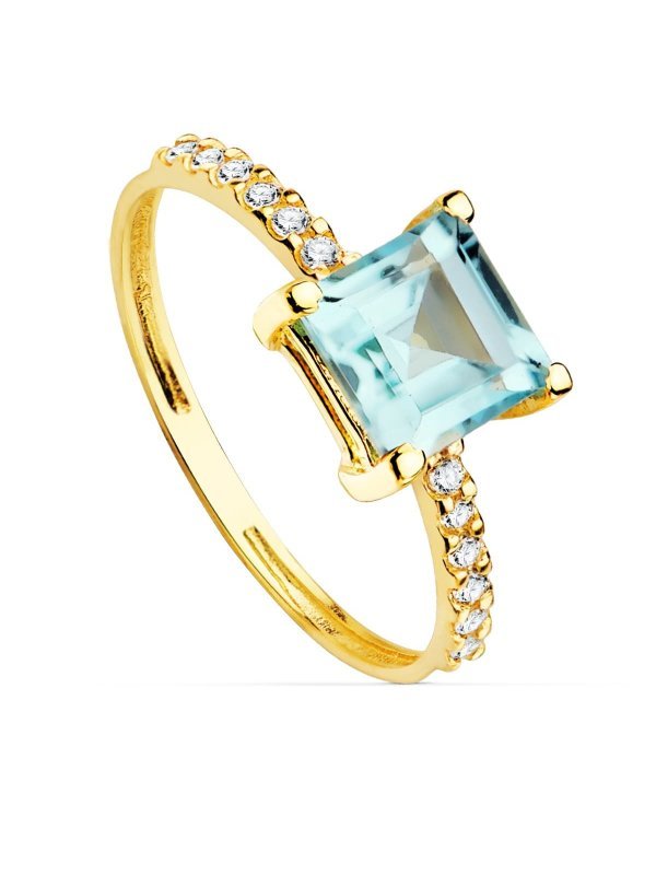 18K SORTIJA ORO AMARILLO CIRCONITAS Y...