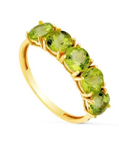 18K SORTIJA ORO AMARILLO CON 5...